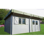 Abri bois massif toit plat 42mm 25. 37m2