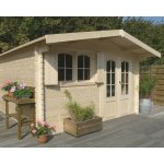 Abri de jardin en bois 40mm 418x388 + 40cm rignitz