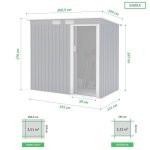 Abri de jardin en metal 2, 43m2 - 1 porte coulissante - gris anthracite Abri de jardin en metal 2, 43m2 - 1 porte coulissante - gris anthracite