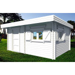 Abri madriers bois massif toit plat 25. 38m2