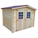 Abri madriers bois massif 28mm - surface extrieure 6. 16m2