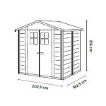 Abri rsine p. 22mm toit bi - pente 181x220cm