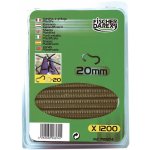 Agrafes à grillage 20mm plastifiées vertes x1200 Agrafes à grillage 20mm plastifiées vertes x1200