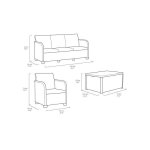 Allibert by keter - salon de jardin sanremo storage 5 places - table basse coffre range - coussins - ... Allibert by keter - salon de jardin sanremo storage 5 places - table basse coffre range - coussins - ...