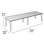 Allibert jardin table lima 240 6 - 12 personnes avec allonge - design contemporain - graphite Allibert jardin table lima 240 6 - 12 personnes avec allonge - design contemporain - graphite