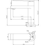 Allure mitigeur lavabo bas faon inox et noir