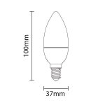 Ampoule e14 led 6w 220v c37 180 dimmable - blanc froid 6000k - 8000k - silamp
