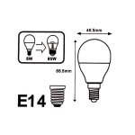 Ampoule e14 led 6w 220v g45 dimmable - blanc froid 6000k - 8000k - silamp