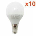 Ampoule e14 led 6w 220v g50 220 - pack de 10 - blanc froid 6000k - 8000k - silamp