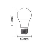 Ampoule e27 led 12w 220v a60 dimmable - blanc chaud 2300k - 3500k - silamp
