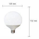 Ampoule e27 led 20w 220v g120 300� - blanc froid 6000k - 8000k - silamp