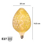 Ampoule e27 led filament 8w pomme de pin - silamp