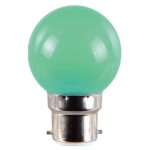 Ampoule led 1w b22 couleur verte