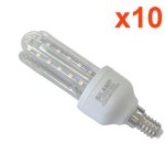 Ampoules led e14 lynx 7w 220v 360 cfl - pack de 10 - blanc chaud 2300k - 3500k - silamp