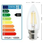 Ampoules led flamme filament 4 watt (�q. 42 watt) culot b22 � ba�onnette