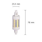 Ampoule led r7s 78mm 5w 220v smd2835 36led 360� - blanc neutre 4000k - 5500k - silamp