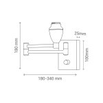 Applique 1xe14 bras articul blanc