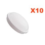 Applique led murale 20w blanche ronde ip65 (pack de 10) - blanc froid 6000k - 8000k - silamp Applique led murale 20w blanche ronde ip65 (pack de 10) - blanc froid 6000k - 8000k - silamp