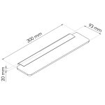 Applique led orientable meg - 300mm - aluminium et zamac - chrom brillant