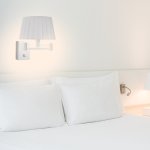 Applique murale 1xe14 blanc et abat - jour blanc