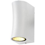 Applique murale blanche led ip44 pour 2 ampoules gu10 - silamp