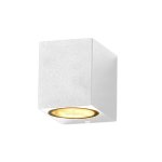 Applique murale blanche led rectangulaire ip44 pour ampoules gu10 - silamp
