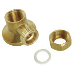 Applique murale pour collet battu avec crou f20 / 27 - d14 - laiton bross