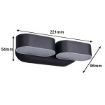 Applique murale double noire led 12w ip54 orientable ovale - blanc chaud 2300k - 3500k - silamp Applique murale double noire led 12w ip54 orientable ovale - blanc chaud 2300k - 3500k - silamp