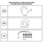 Applique murale laiton pour tube pe d25 - f20 / 27 - serrage ext�rieur