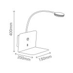 Applique murale led 3w 3000k 1xusb metal blanc Applique murale led 3w 3000k 1xusb metal blanc