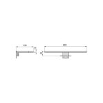 Applique murale salle de bain design led ip44 7w 300mm - chrom - silamp
