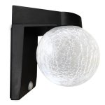 Applique murale solaire crack ball wall noir verre craquel� h21cm