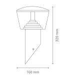 Applique torche exterieur led 12w 4000k anthracite ip44