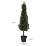Arbre artificiel sapin plante artificiel hauteur 1, 5 m tronc bois naturel feuillage grand ralisme vert ...