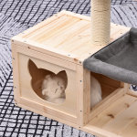 Arbre  chat design contemporain griffoir grattoir sisal naturel centre d'activits niche hamac plate ...
