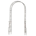 Arche de jardin arche  rosiers style fer forg dim. 120l x 30l x 226h cm mtal poxy noir vieilli cuivr ...