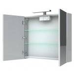 Armoire de toilette clairante juno 80 cm 2 portes blanche