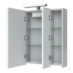 Armoire de toilette clairante tryptique 70 cm juno blanche