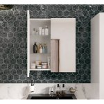 Armoire de toilette miroir 80 cm - 2 portes - oslo - allibert