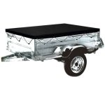 Bâche grise de protection pour remorque taille l 160 x 120 x 7 cm Bâche grise de protection pour remorque taille l 160 x 120 x 7 cm