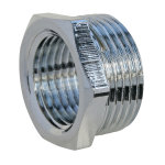 Bague réduction laiton nickelé 6 pans mâle 20 / 27 - femelle 15 / 21 Bague réduction laiton nickelé 6 pans mâle 20 / 27 - femelle 15 / 21