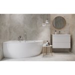 Baignoire blanche gain de place + jupe 140 * 75 gauche