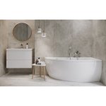 Baignoire gain de place acrylique + jupe 140 * 75 droite