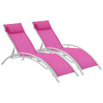 Bain de soleil en aluminium  beauty  - phoenix - fuchsia - lot de 2