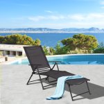 Bain de soleil pliable transat inclinable 5 positions chaise longue grand confort avec accoudoirs dim. ... Bain de soleil pliable transat inclinable 5 positions chaise longue grand confort avec accoudoirs dim. ...