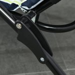 Bain de soleil pliable transat inclinable 6 positions grand confort avec matelas + accoudoirs acier polyester ...