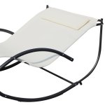 Bain de soleil transat  bascule 2 places design contemporain assise dossier ergonomiques oreiller fourni ...