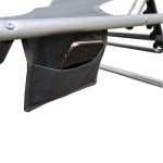 Bain de soleil / transat pliable inclinable avec pare soleil et pochette tlphone - gris - ibiza