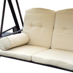 Balancelle de jardin 3 places grand confort toit inclinaison rglable coussins plateaux rtractables ...
