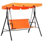 Balancelle de jardin 3 places toit inclinaison rglable coussins assise et dossier 1, 72l x 1, 1l x 1, ...
